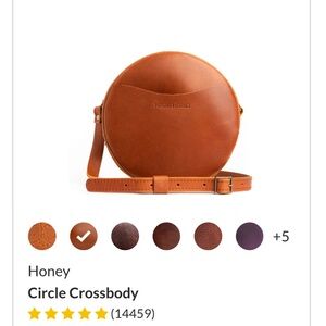 Portland Leather Honey Circle Crossbody